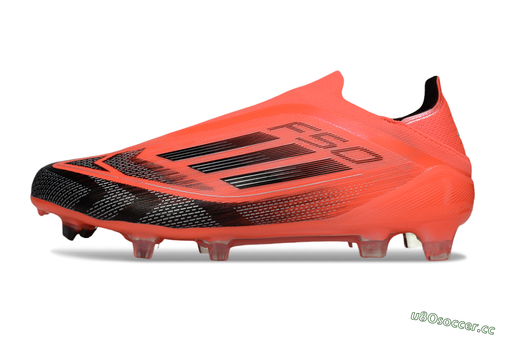 Men's Adidas F50 Elite Laceless FG Firm Ground Low-Tops Football Boots - Red/Black/Silver 0