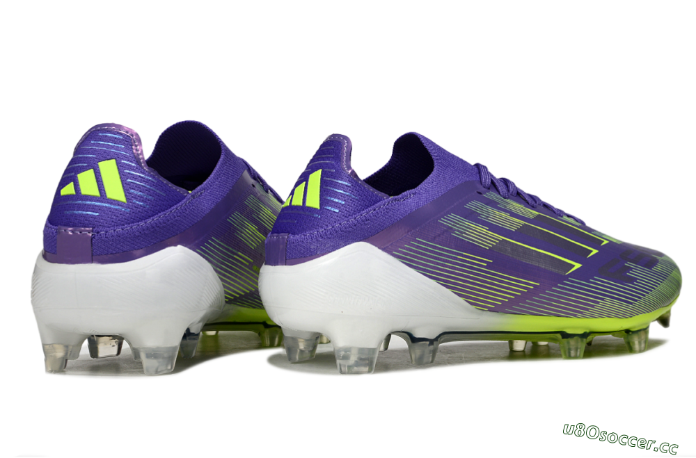 Men's Adidas F50 Elite FG Firm Ground Low-Tops Football Boots - Purple/Silver/Yellow 6