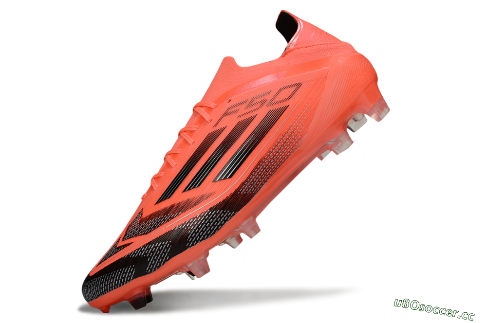 Men's Adidas F50 Elite FG Firm Ground Low-Tops Football Boots - Red/Black/Silver 5