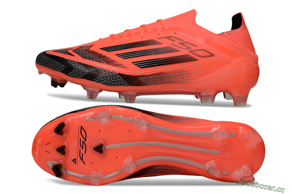 Men's Adidas F50 Elite FG Firm Ground Low-Tops Football Boots - Red/Black/Silver 1