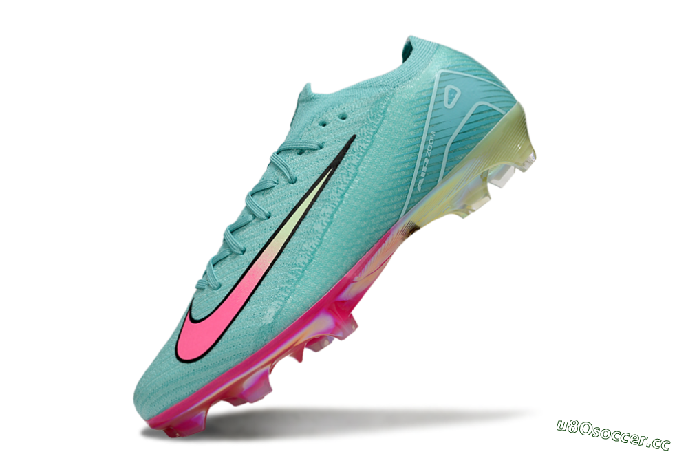 Unisex Nike Air Zoom Mercurial Vapor 16 Elite FG Firm Ground Low-Tops Football Boots - Jade/Pink/Yellow 5