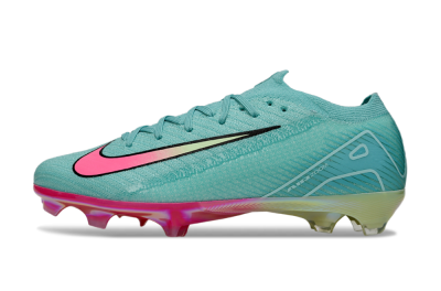 Unisex Nike Air Zoom Mercurial Vapor 16 Elite FG Firm Ground Low-Tops Football Boots - Jade/Pink/Yellow