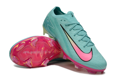 Unisex Nike Air Zoom Mercurial Vapor 16 Elite FG Firm Ground Low-Tops Football Boots - Jade/Pink/Yellow