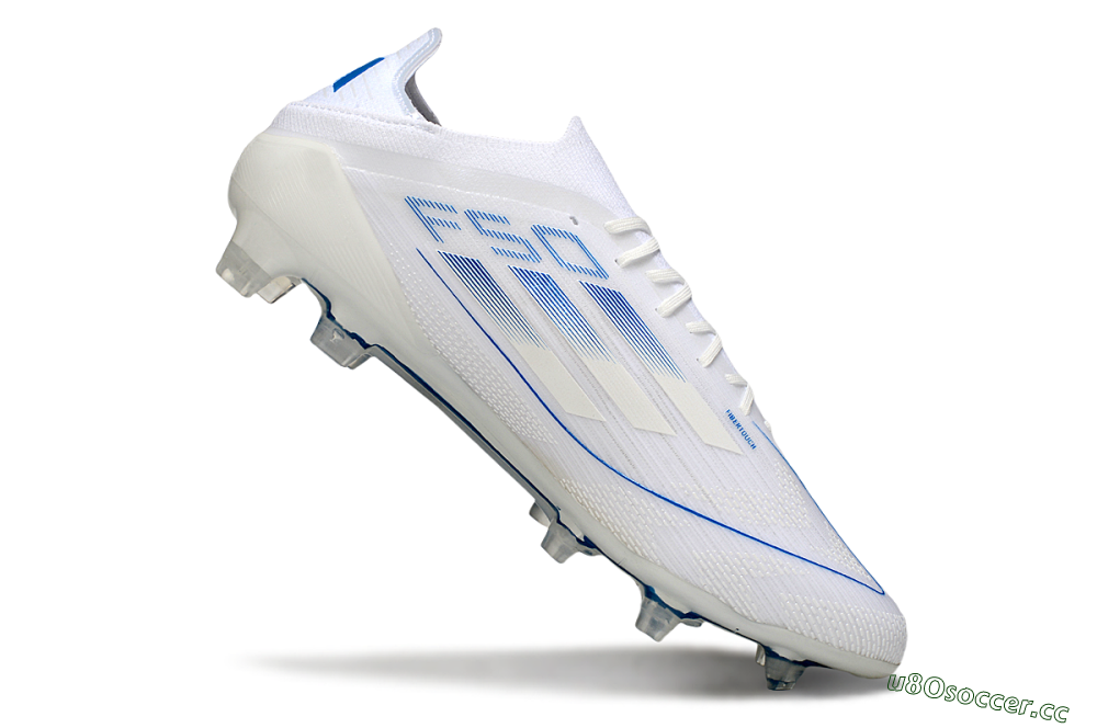 Men's Adidas F50 Elite FG Firm Ground Low-Tops Football Boots - White/Blue 4