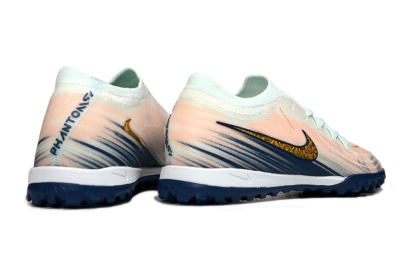 Men's Nike Phantom GX 2 Elite TF Artificial Turf Low-Tops Football Shoes - Pink/Blue/Gold