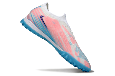 Men's Nike Phantom GX 2 Elite TF Artificial Turf Low-Tops Football Shoes - White/Pink/Blue