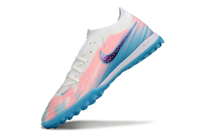 Men's Nike Phantom GX 2 Elite TF Artificial Turf Low-Tops Football Shoes - White/Pink/Blue