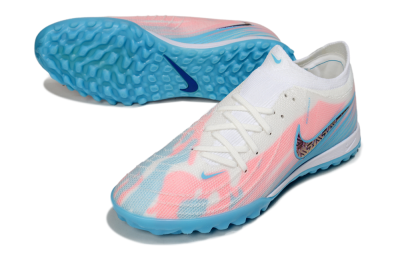 Men's Nike Phantom GX 2 Elite TF Artificial Turf Low-Tops Football Shoes - White/Pink/Blue