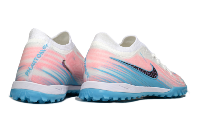 Men's Nike Phantom GX 2 Elite TF Artificial Turf Low-Tops Football Shoes - White/Pink/Blue