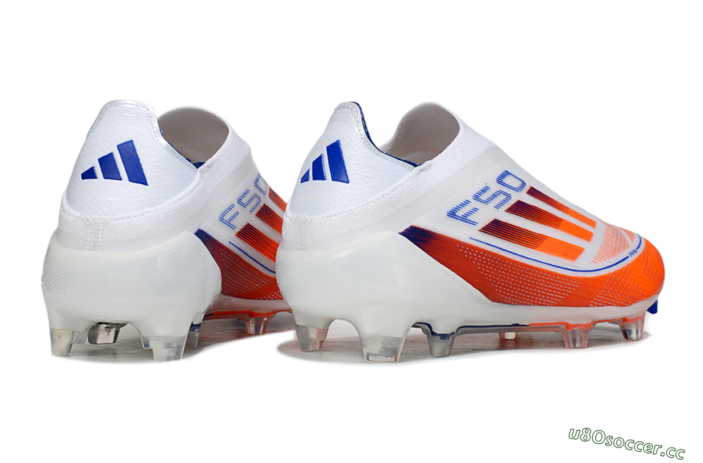 Men's Adidas F50 Elite Laceless FG Firm Ground Low-Tops Football Boots - White/Red/Blue 6