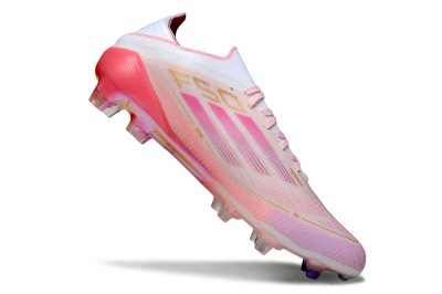 Men's Adidas F50 Elite 304 FG Firm Ground Low-Tops Football Boots - Pink/White/Gold