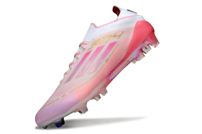 Men's Adidas F50 Elite 304 FG Firm Ground Low-Tops Football Boots - Pink/White/Gold