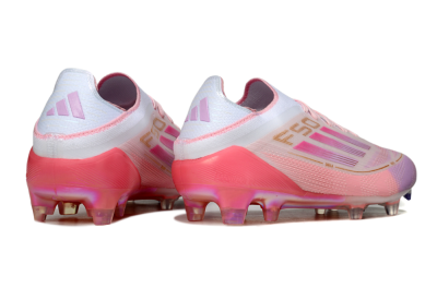 Men's Adidas F50 Elite 304 FG Firm Ground Low-Tops Football Boots - Pink/White/Gold