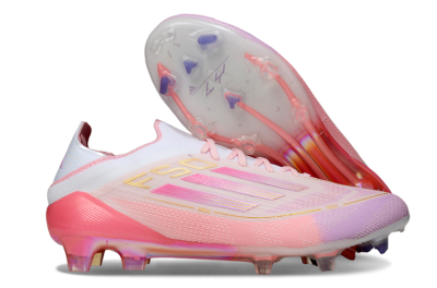 Men's Adidas F50 Elite 304 FG Firm Ground Low-Tops Football Boots - Pink/White/Gold