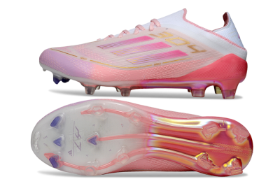 Men's Adidas F50 Elite 304 FG Firm Ground Low-Tops Football Boots - Pink/White/Gold
