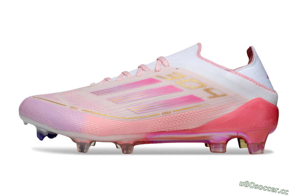 Men's Adidas F50 Elite 304 FG Firm Ground Low-Tops Football Boots - Pink/White/Gold 0