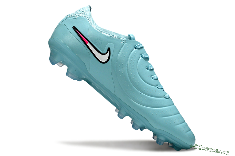 Unisex Nike Tiempo Legend 10 Elite FG Firm Ground Low-Tops Football Boots - Jade/White/Pink 5