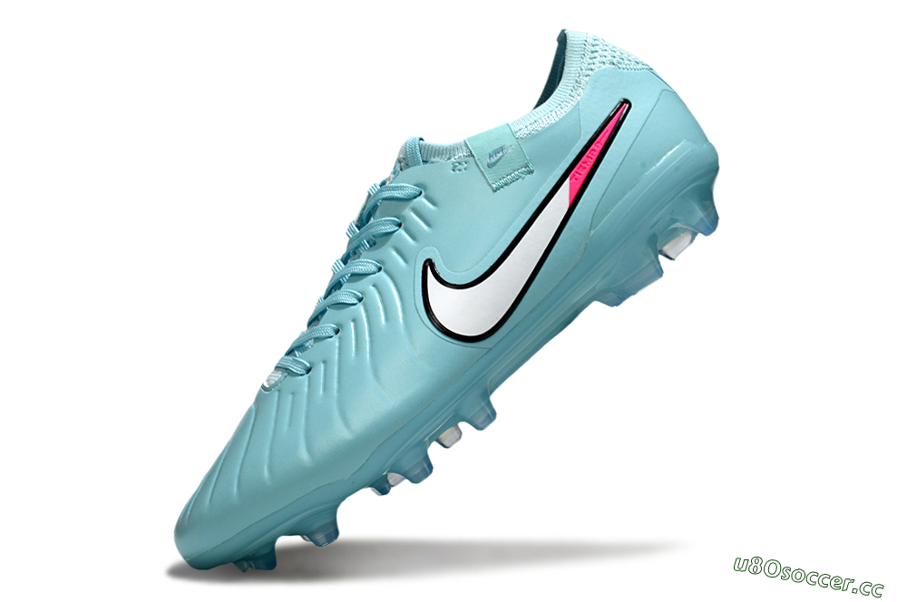 Unisex Nike Tiempo Legend 10 Elite FG Firm Ground Low-Tops Football Boots - Jade/White/Pink 6