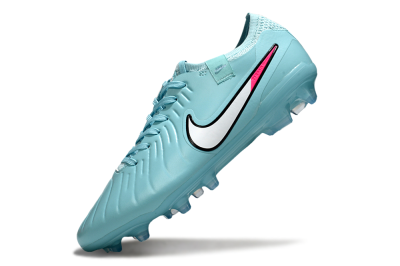 Unisex Nike Tiempo Legend 10 Elite FG Firm Ground Low-Tops Football Boots - Jade/White/Pink