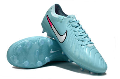 Unisex Nike Tiempo Legend 10 Elite FG Firm Ground Low-Tops Football Boots - Jade/White/Pink