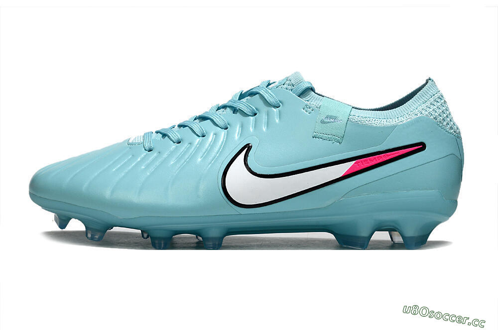 Unisex Nike Tiempo Legend 10 Elite FG Firm Ground Low-Tops Football Boots - Jade/White/Pink 0