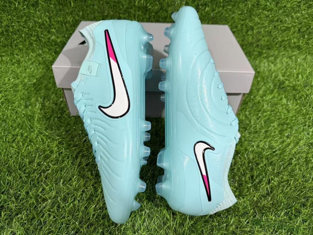 Unisex Nike Tiempo Legend 10 Elite FG Firm Ground Low-Tops Football Boots - Jade/White/Pink