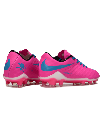 Men's Nike Hypervenom Phantom FG Firm Ground Low-Tops Football Boots - Pink/Blue/White