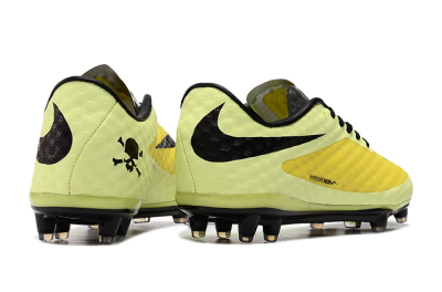 Men's Nike Hypervenom Phantom FG Firm Ground Low-Tops Football Boots - Yellow/Black/Silver