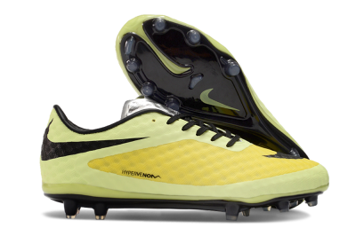 Men's Nike Hypervenom Phantom FG Firm Ground Low-Tops Football Boots - Yellow/Black/Silver
