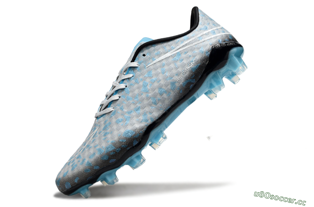 Unisex Nike Hypervenom Phantom FG Firm Ground Low-Tops Football Boots - Grey/White/Blue 5