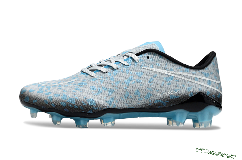 Unisex Nike Hypervenom Phantom FG Firm Ground Low-Tops Football Boots - Grey/White/Blue 0
