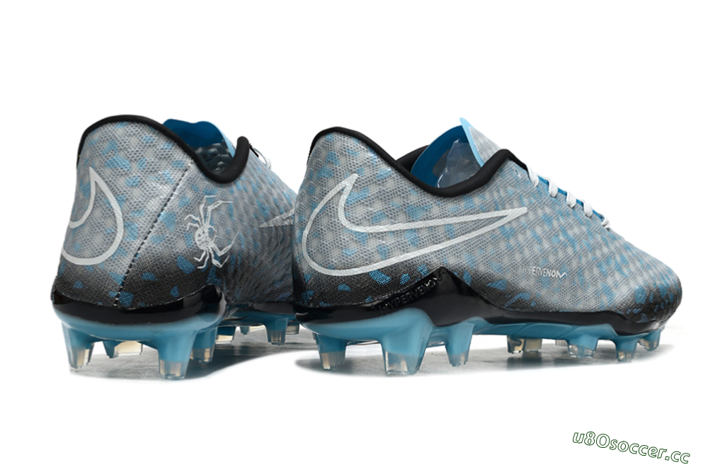 Unisex Nike Hypervenom Phantom FG Firm Ground Low-Tops Football Boots - Grey/White/Blue 6