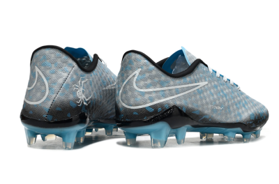 Unisex Nike Hypervenom Phantom FG Firm Ground Low-Tops Football Boots - Grey/White/Blue