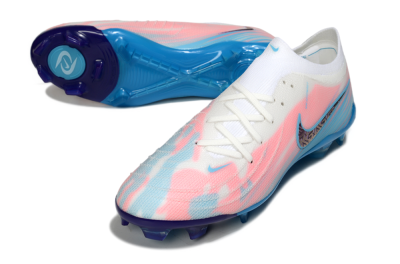 Men's Nike Phantom GX 2 Elite FG Firm Ground Low-Tops Football Boots - White/Pink/Blue