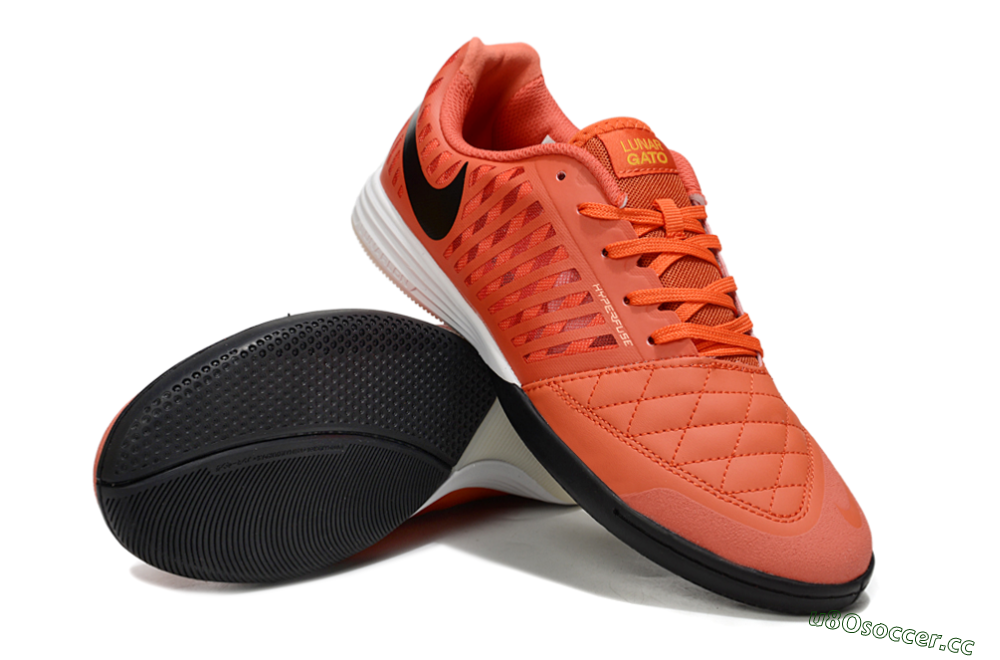Unisex Nike Lunar Gato 2 IC Indoor & Futsal Low-Tops Football Shoes - Red/Black/White 3