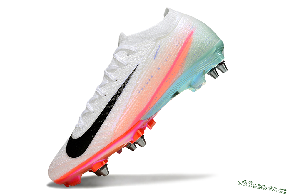 Men's Nike Air Zoom Mercurial Vapor 16 Elite SG Soft Ground Low-Tops Football Boots - White/Black/Pink 5