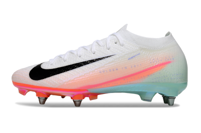 Men's Nike Air Zoom Mercurial Vapor 16 Elite SG Soft Ground Low-Tops Football Boots - White/Black/Pink