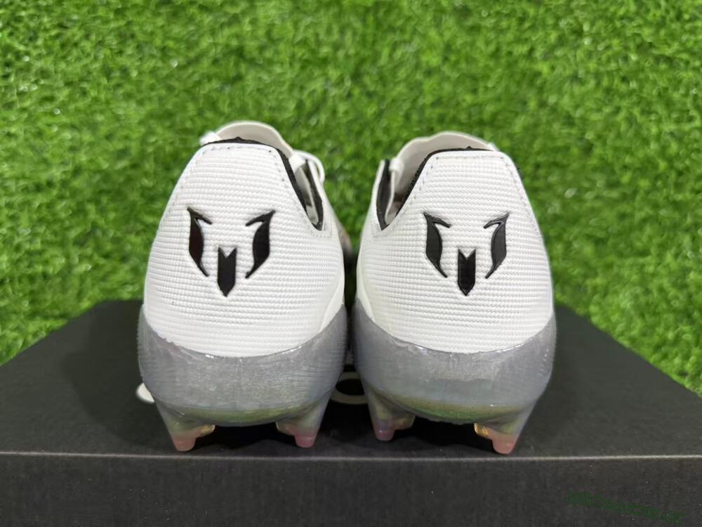 Unisex Messi x Adidas F50 Elite FG Firm Ground Low-Tops Football Boots - Silver/Red/Black