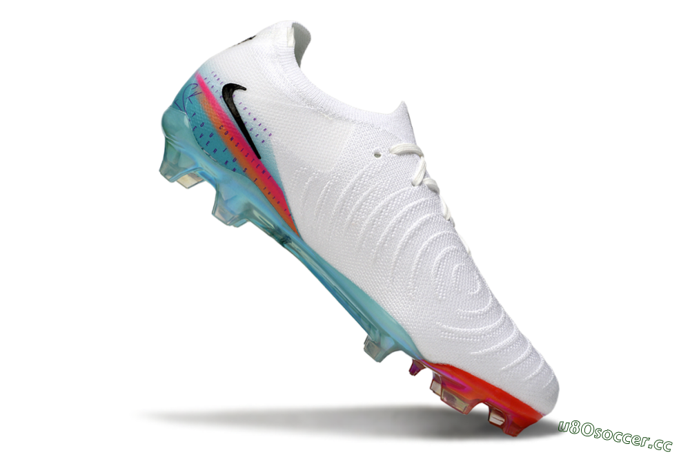 Men's Nike Phantom GX 2 Elite FG Firm Ground Low-Tops Football Boots - White/Red/Blue 4