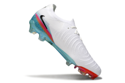 Men's Nike Phantom GX 2 Elite FG Firm Ground Low-Tops Football Boots - White/Red/Blue