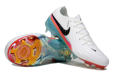 Men's Nike Phantom GX 2 Elite FG Firm Ground Low-Tops Football Boots - White/Red/Blue