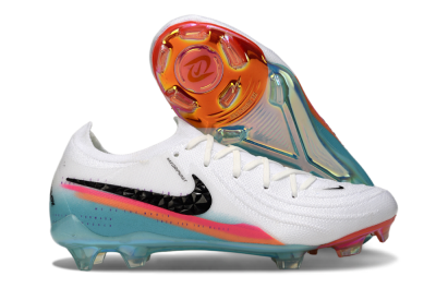 Men's Nike Phantom GX 2 Elite FG Firm Ground Low-Tops Football Boots - White/Red/Blue