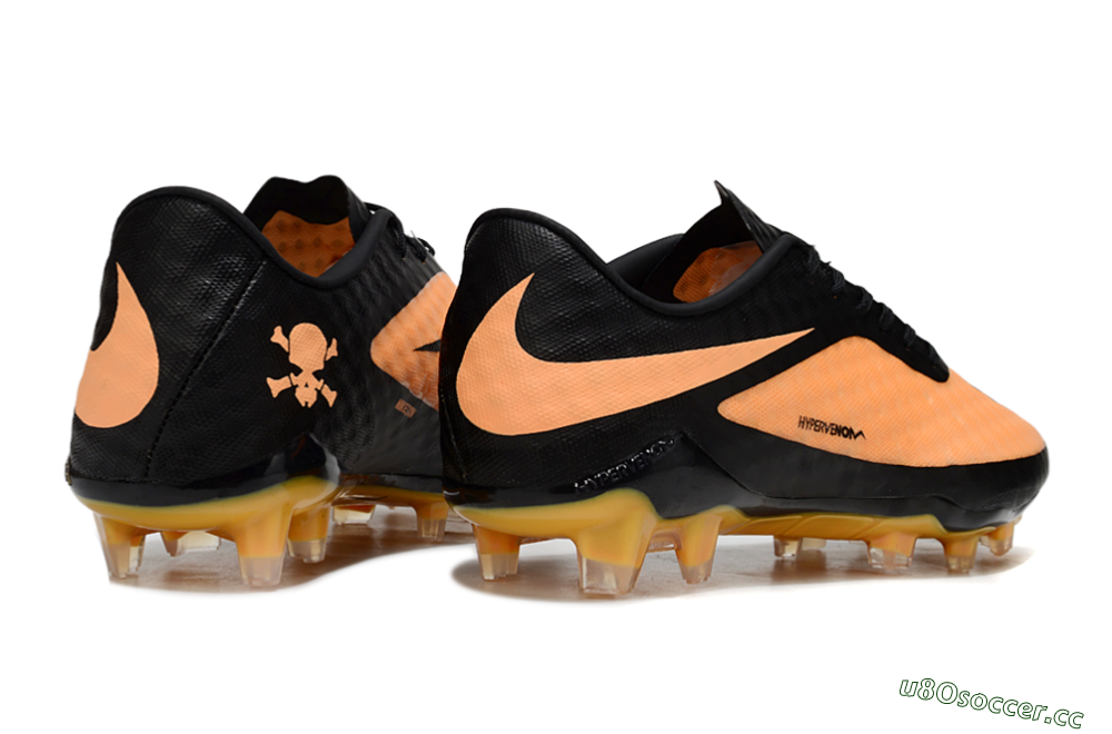 Unisex Nike Hypervenom Phantom FG Firm Ground Low-Tops Football Boots - Orange/Black 6