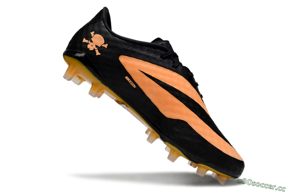 Unisex Nike Hypervenom Phantom FG Firm Ground Low-Tops Football Boots - Orange/Black 4