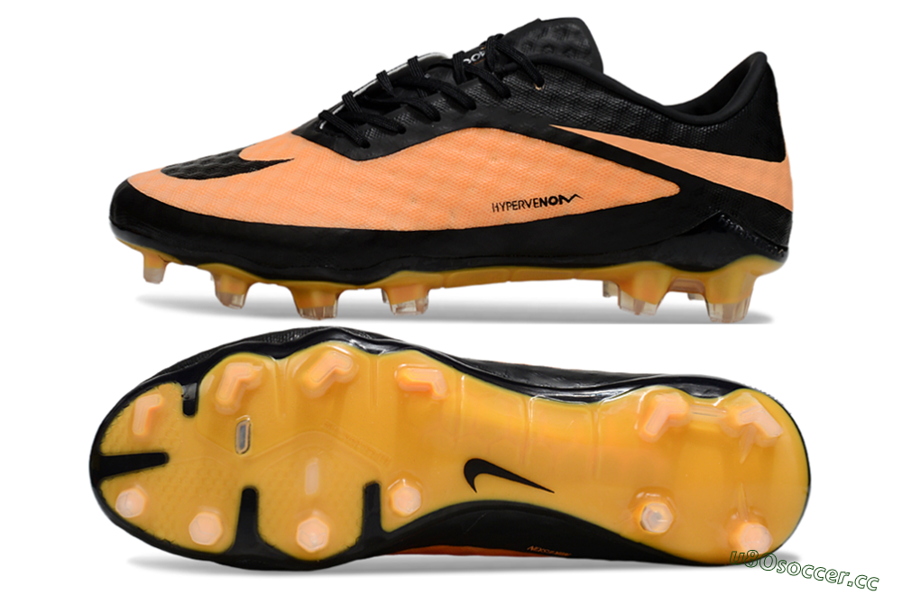 Unisex Nike Hypervenom Phantom FG Firm Ground Low-Tops Football Boots - Orange/Black 1
