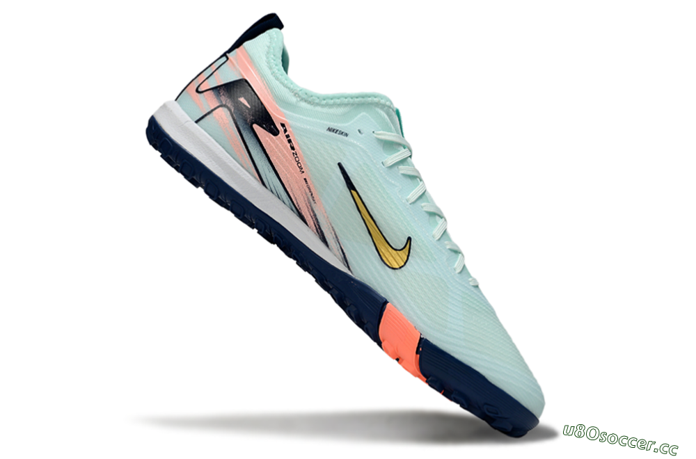 Unisex Nike Air Zoom Mercurial Vapor 16 Pro TF Artificial Turf Low-Tops Football Shoes - Jade/Gold/Pink 4