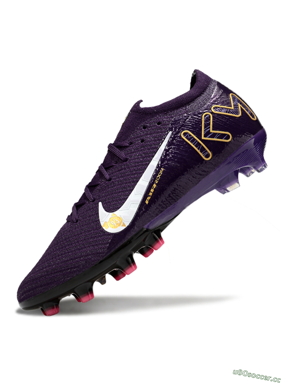 Men's Nike Air Zoom Mercurial Vapor 16 Pro AG Artificial Grass Low-Tops Football Boots - Purple/White/Gold 5