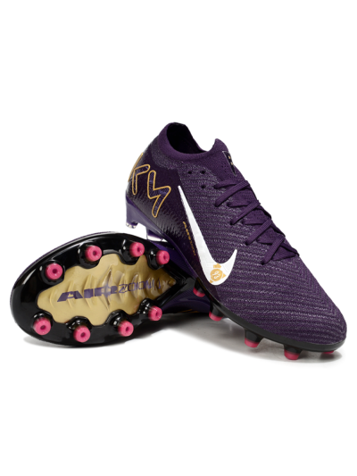Men's Nike Air Zoom Mercurial Vapor 16 Pro AG Artificial Grass Low-Tops Football Boots - Purple/White/Gold