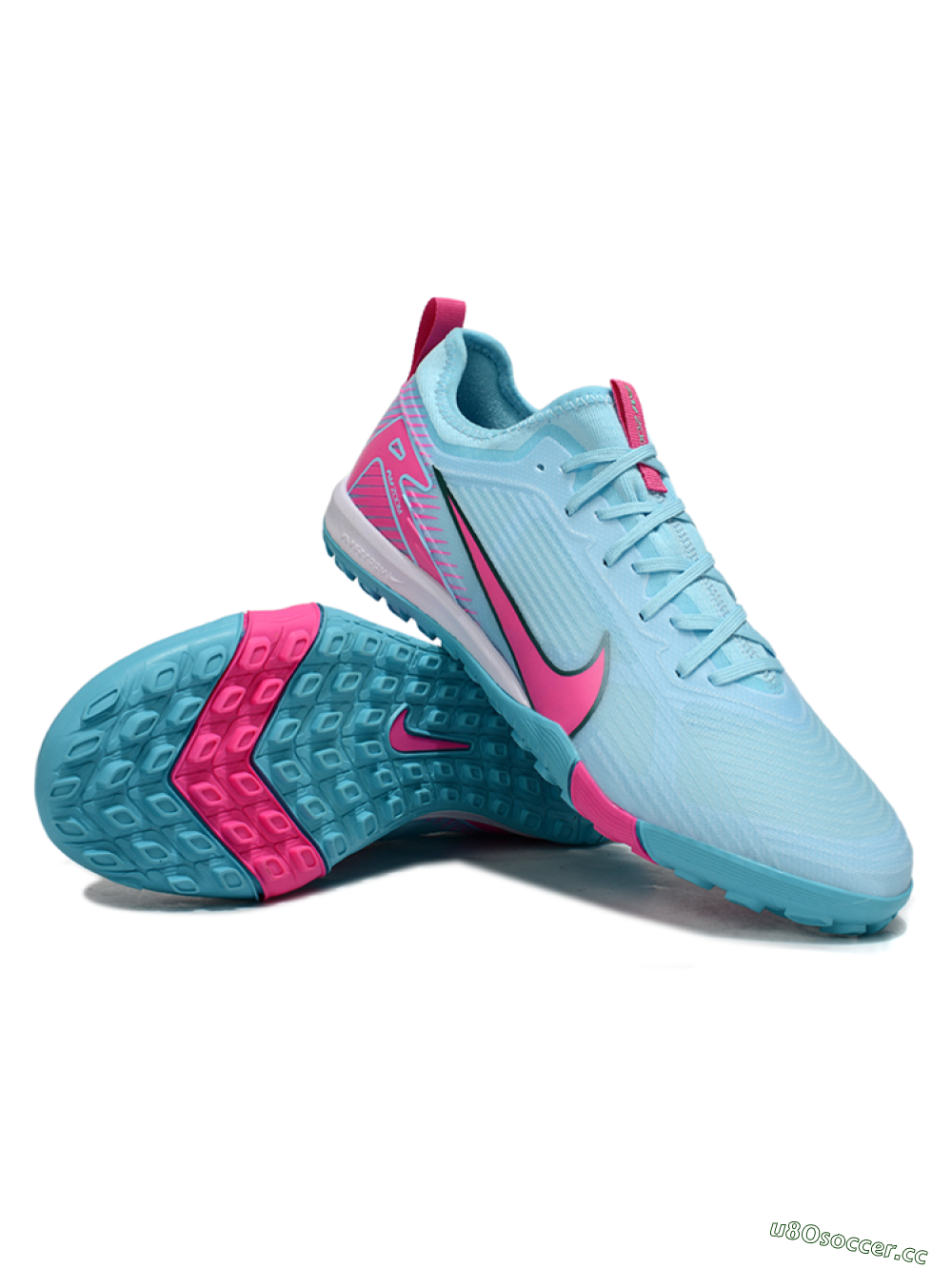 Unisex Nike Air Zoom Mercurial Vapor 16 Pro TF Artificial Turf Low-Tops Football Shoes - Jade/Pink/White 3