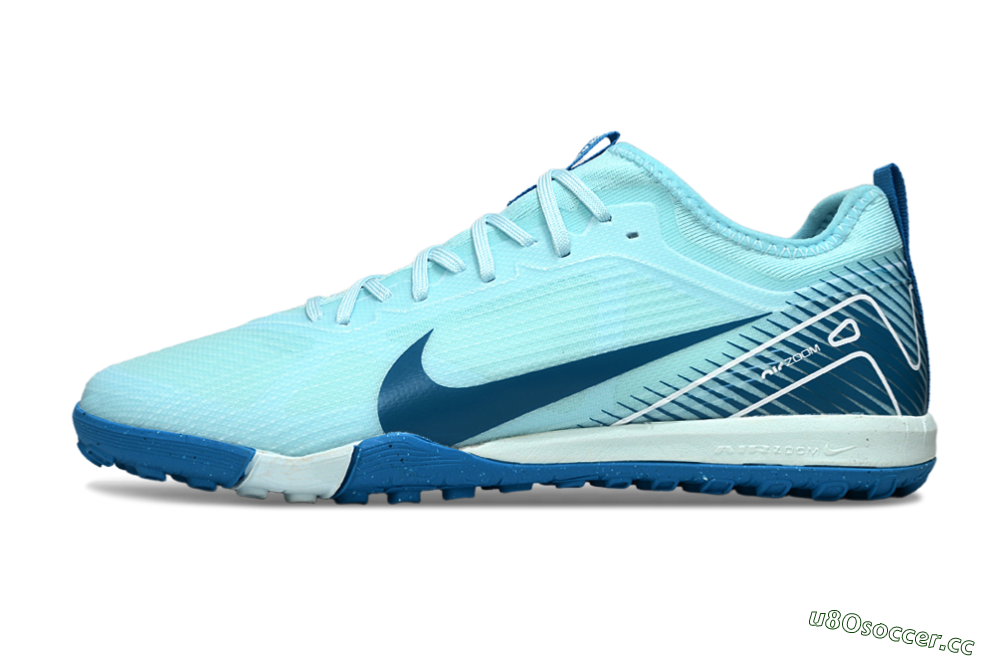 Unisex Nike Air Zoom Mercurial Vapor 16 Pro TF Artificial Turf Low-Tops Football Shoes - Jade/White/Blue 0